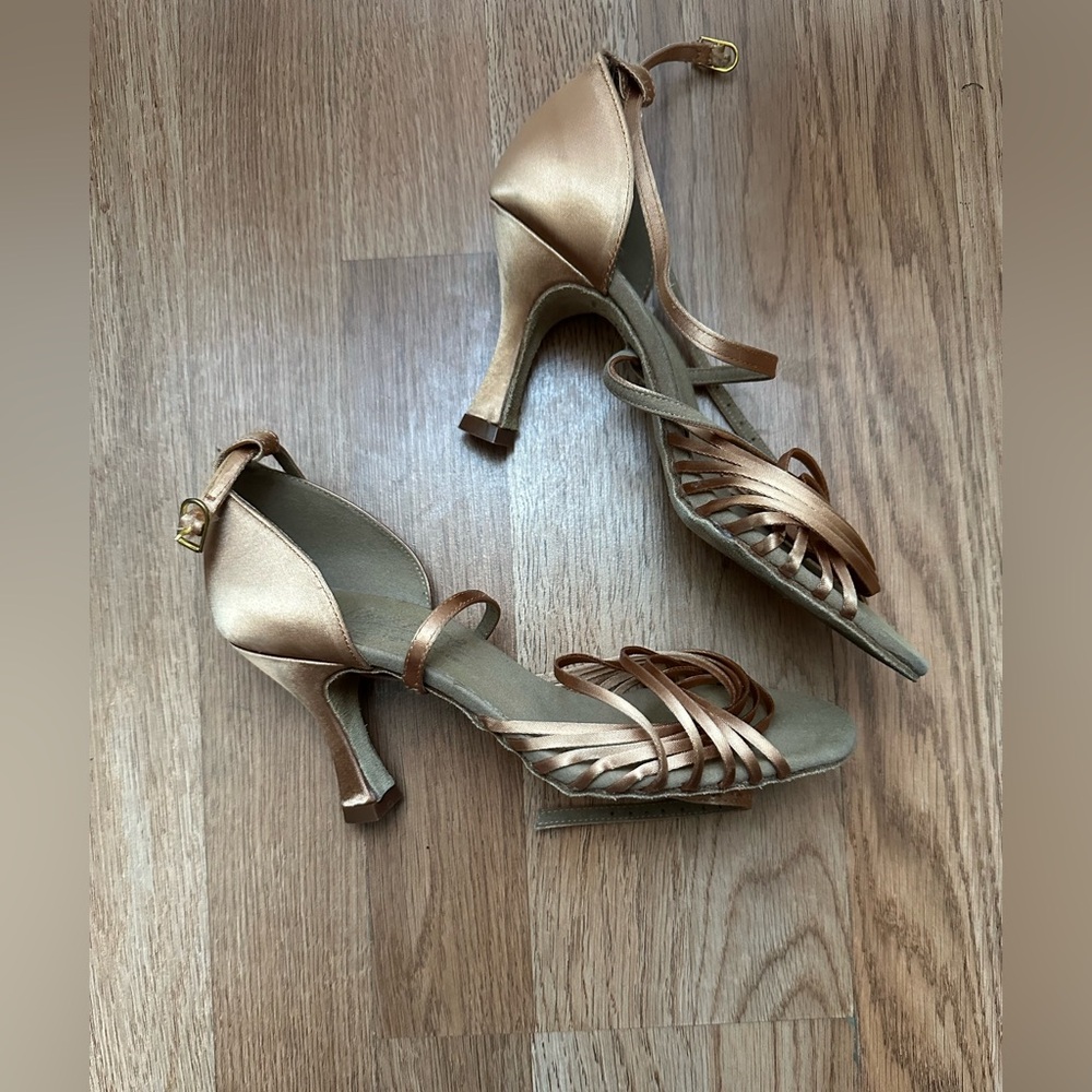 Women Ballroom Latin Salsa Dance Shoes with Soft Suede Sole